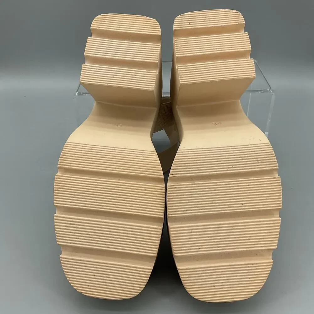 Madden Girl Women’s Templee Dressy Open Toe Strappy Sandals Beige Size 9.5